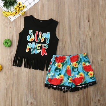 Details about Toddler Kid Baby Girl Summer Ruched Button Vest Top Floral Shorts Outfits Set Details about Toddler Kid Baby Girl Summer Ruched Button Vest Top Floral Shorts Outfits Set